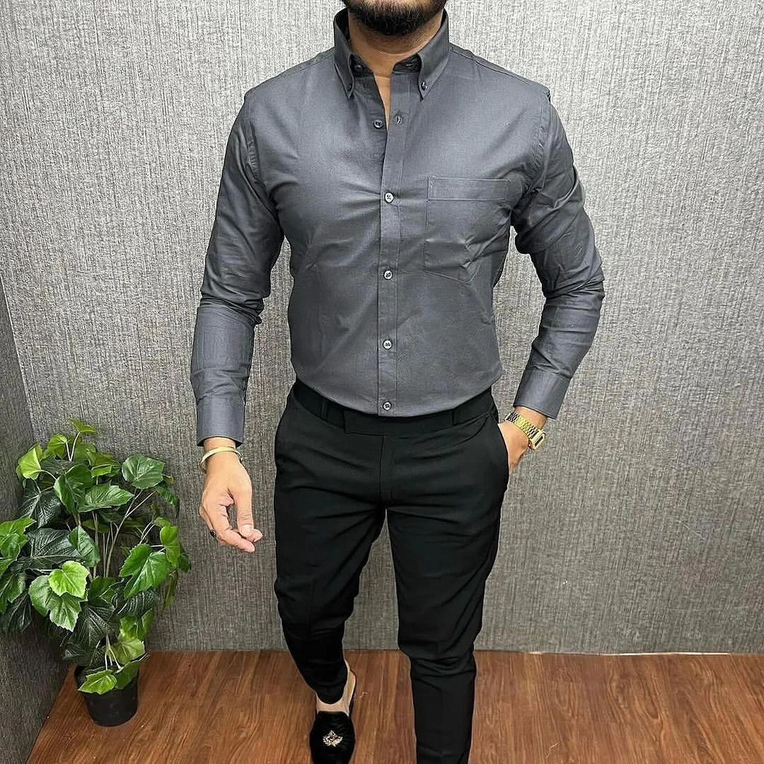 Dark Grey Shirt and Black Pant Combo